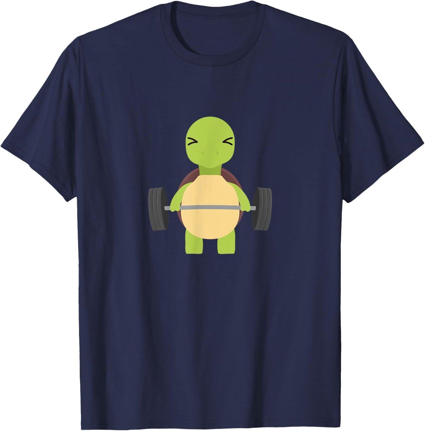 Turtle Deadlift Design - Weight Lifting Gym Workout T-Shirt - T-Shirt | Navy