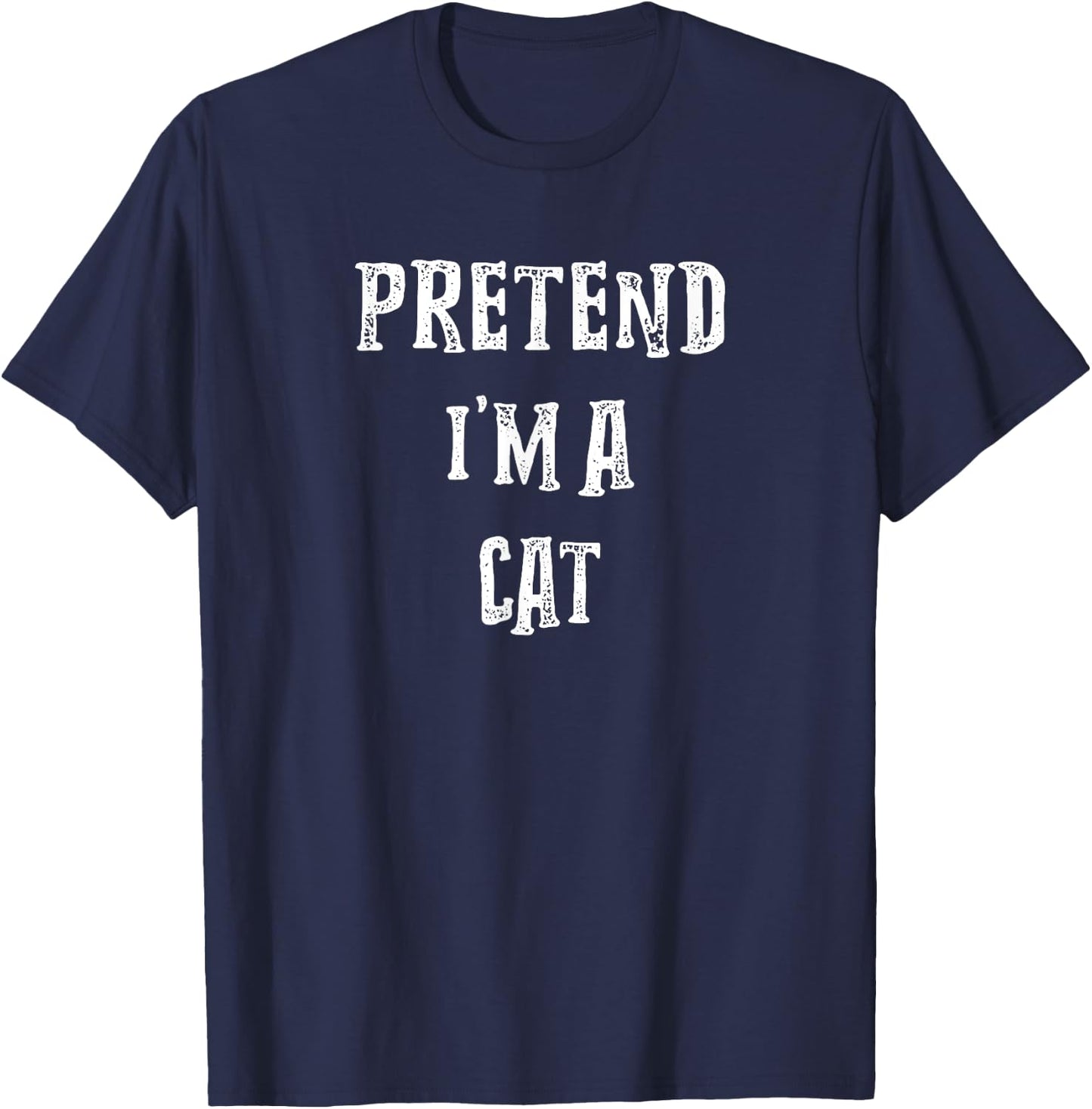 Pretend I'm A Cat Halloween Costume Couples Matching T-Shirt - T-Shirt | Navy