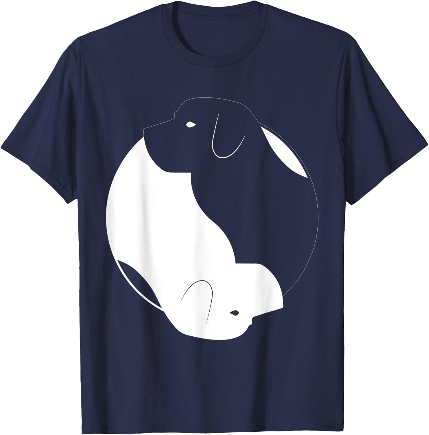 Yin Yang Labrador Funny Retriever Symbol Zen Meditation T-Shirt - T-Shirt | Navy
