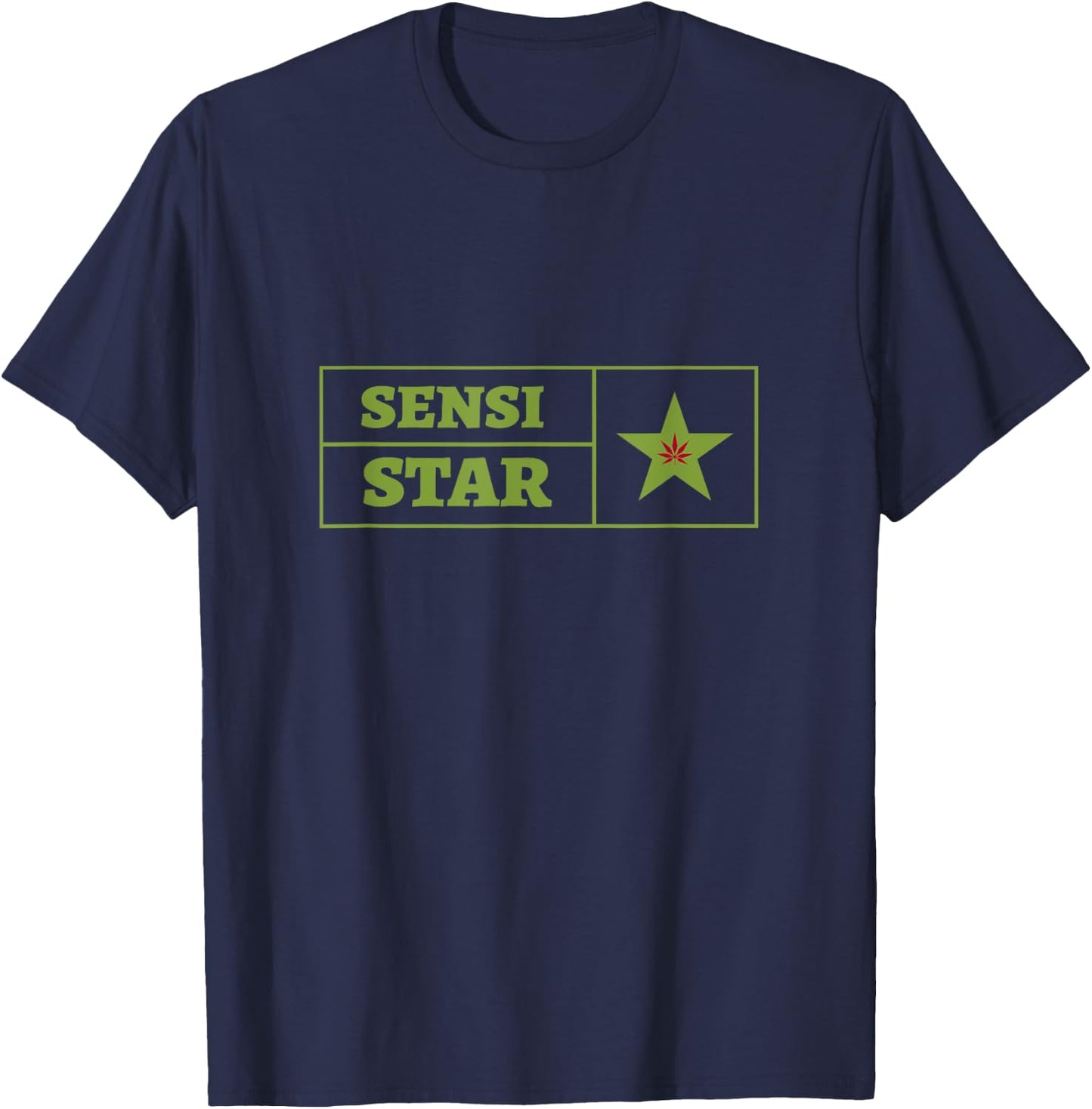 Sensi Star Weed Cannabis Strain Marijuana Icon Style T-Shirt - T-Shirt | Navy