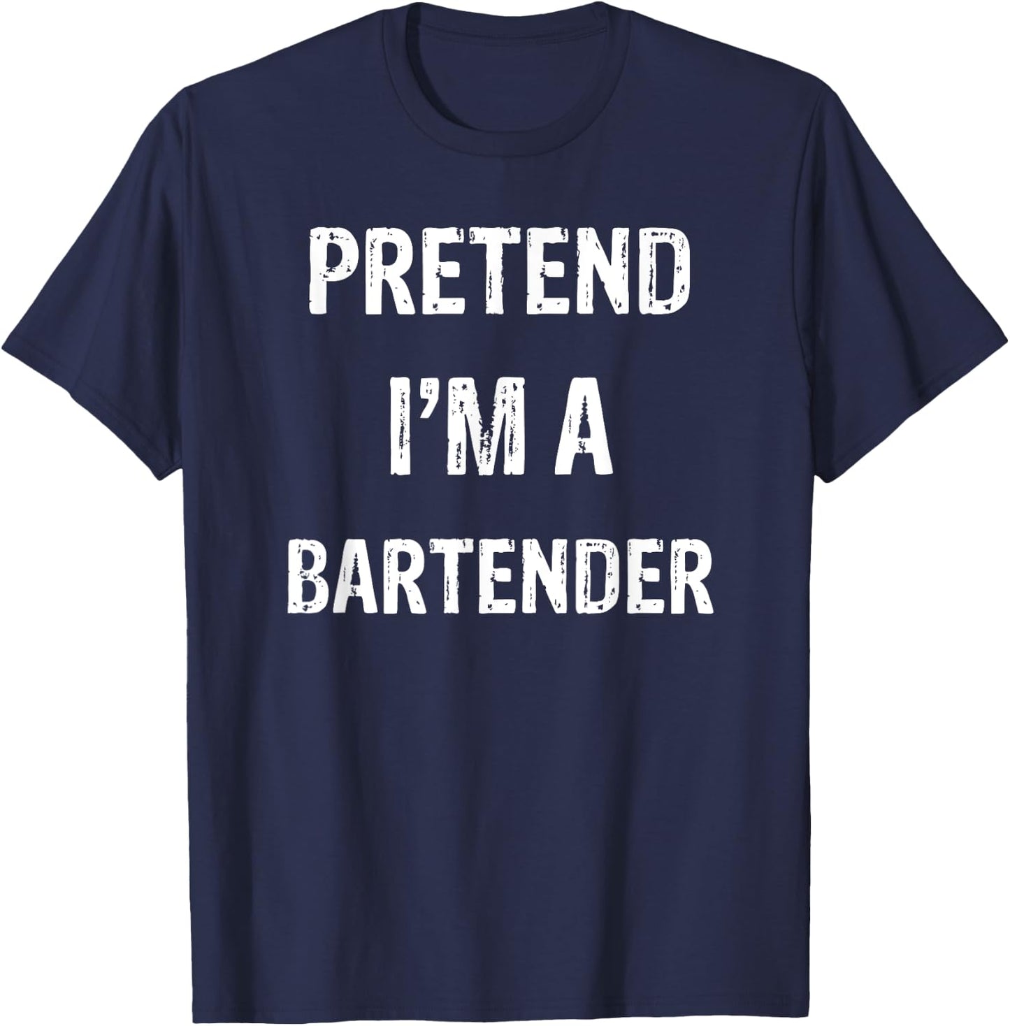 Pretend I'm A Bartender Funny Halloween Party Costume T-Shirt - T-Shirt | Navy