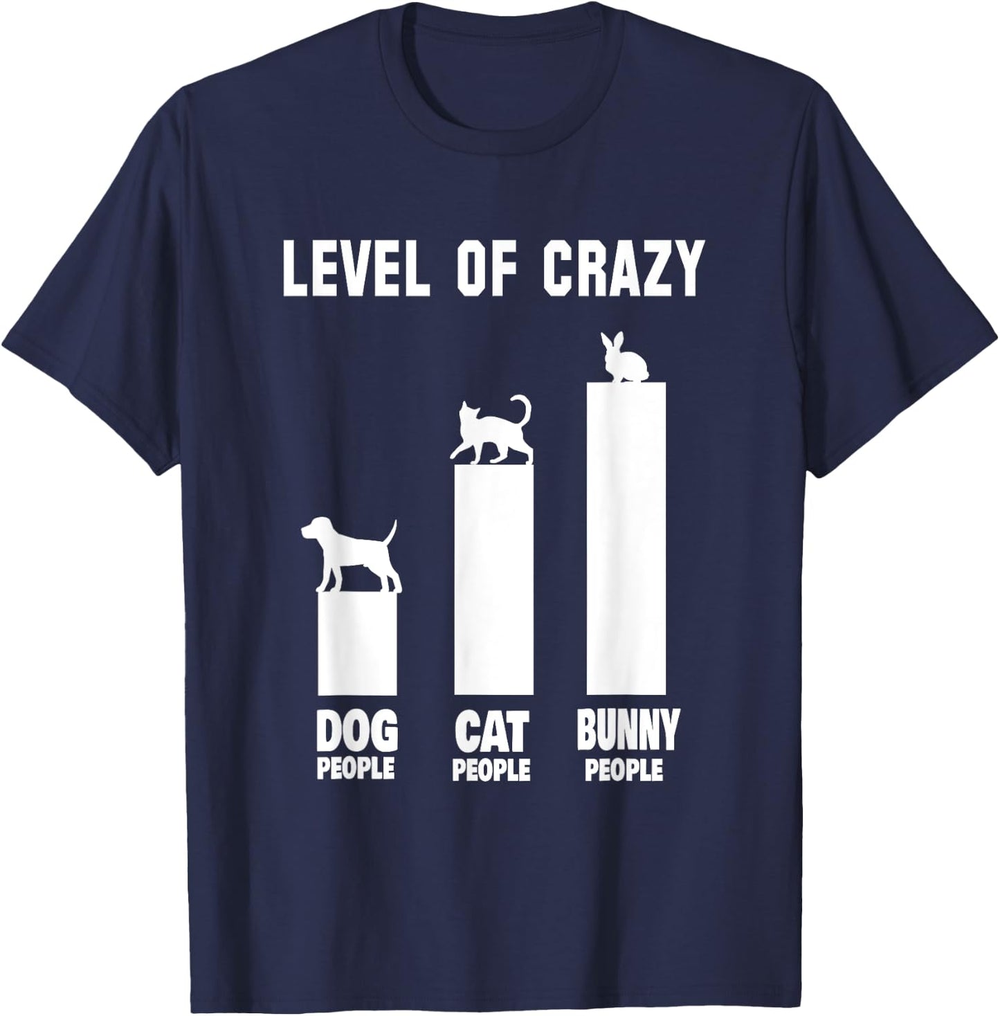 Bunny Outfit Rabbit Owners Level Of Crazy Bunny People T-Shirt - T-Shirt | Navy