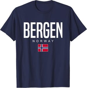 Bergen Norway T-Shirt - T-Shirt | Navy