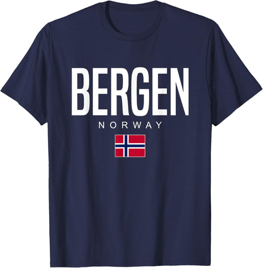 Bergen Norway T-Shirt - T-Shirt | Navy