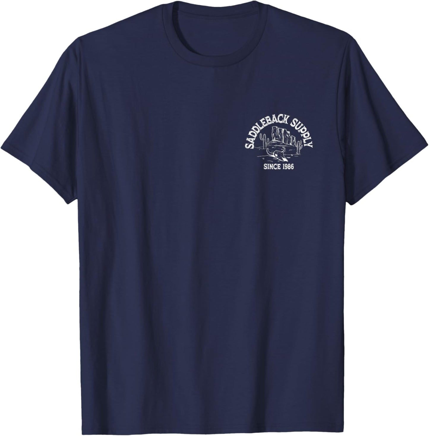 Saddleback Forsaken Desert White Logo Lightweight Graphic T-Shirt - T-Shirt | Navy