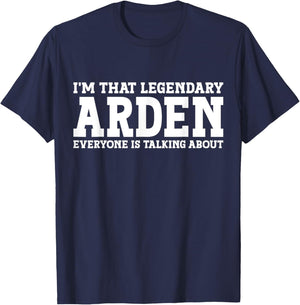 Arden Personal Name First Name Funny Arden T-Shirt - T-Shirt | Navy