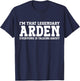 Arden Personal Name First Name Funny Arden T-Shirt - T-Shirt | Navy