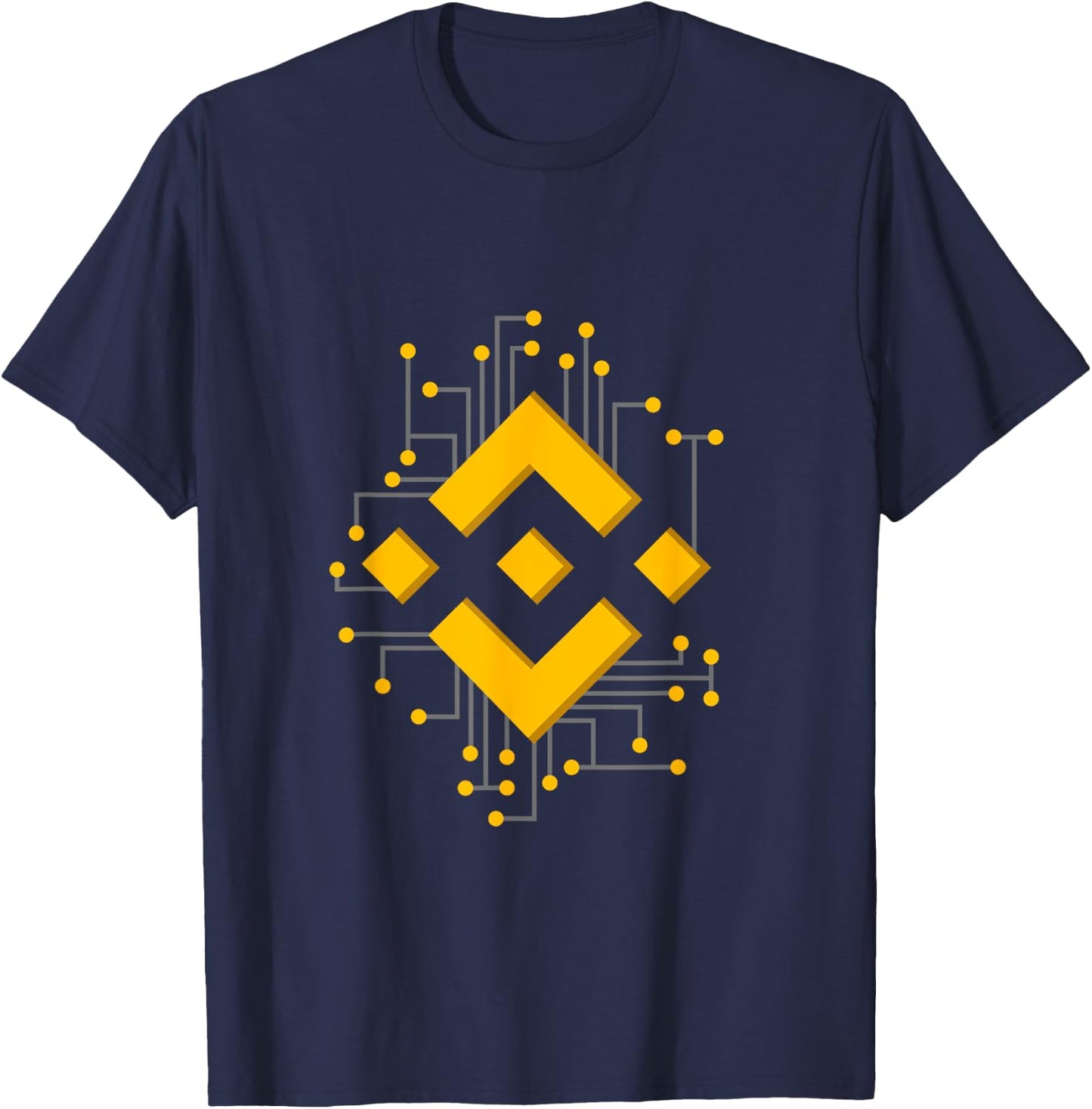 Binance Coin BNB Mechanical Logo Image T-Shirt - T-Shirt | Navy