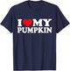 I Love My Pumpkin, I Heart Pumpkin T-Shirt - T-Shirt | Navy