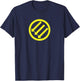 Yellow Three Arrows Iron Front T-Shirt - T-Shirt | Navy
