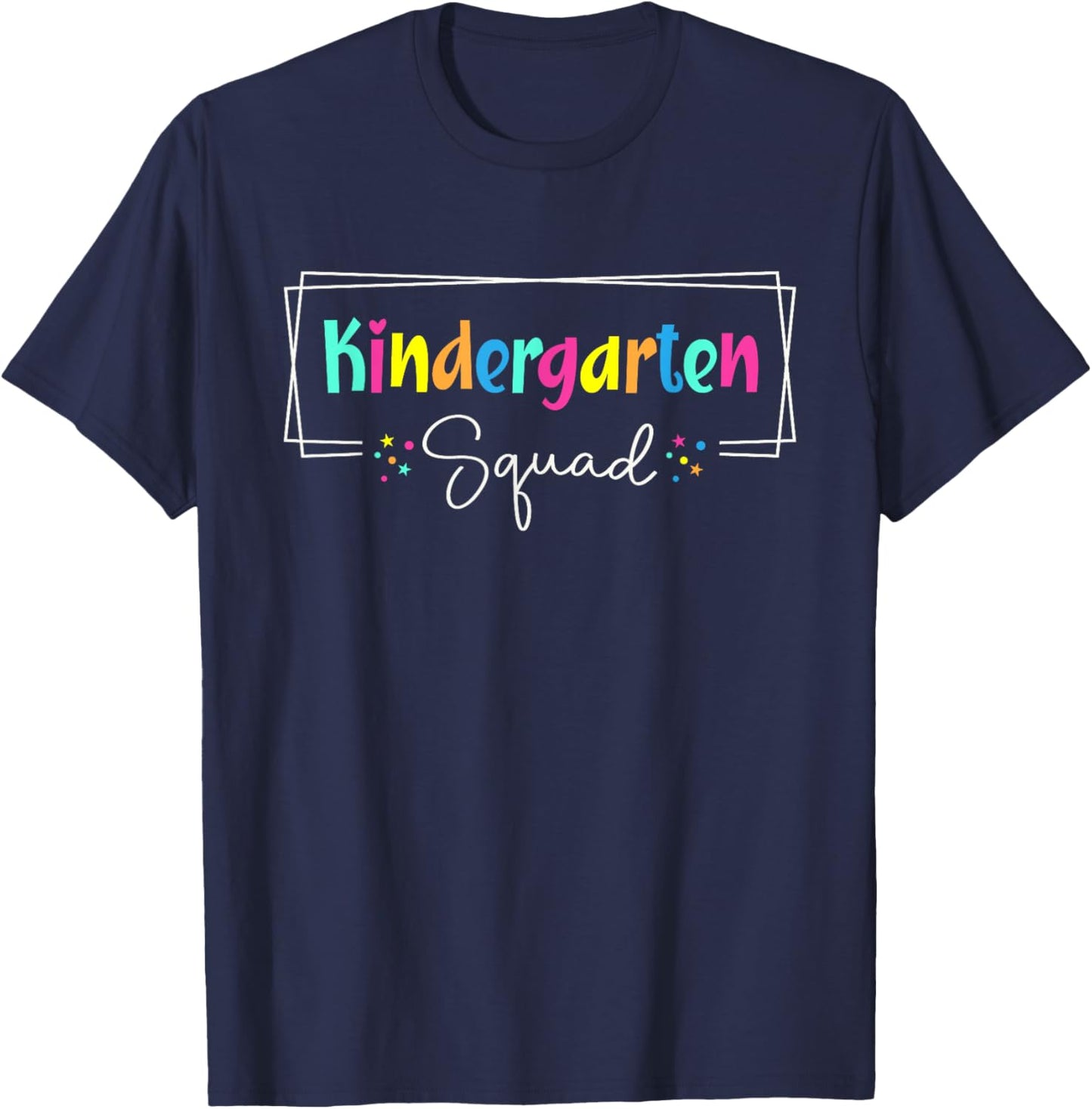 Cute Kindergarten Squad Crew Team Back To School Teacher T-Shirt - T-Shirt | Navy