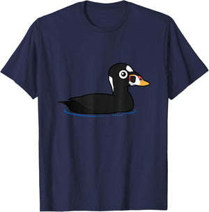 Cute Cartoon Surf Scoter Sea Duck Birder Bird Lover Gift T-Shirt - T-Shirt | Navy