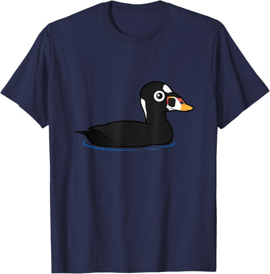 Cute Cartoon Surf Scoter Sea Duck Birder Bird Lover Gift T-Shirt - T-Shirt | Navy