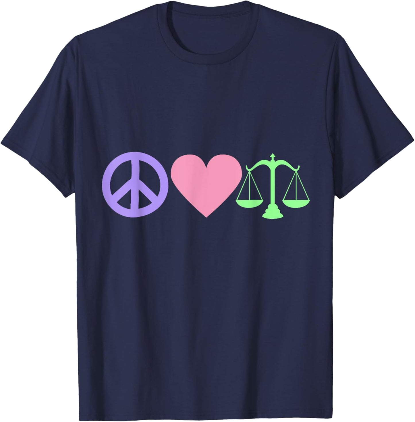 Peace Love Law T-Shirt - T-Shirt | Navy