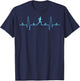 Funny Running Heartbeat Shirt - Runners & Joggers Cool Gifts T-Shirt - T-Shirt | Navy