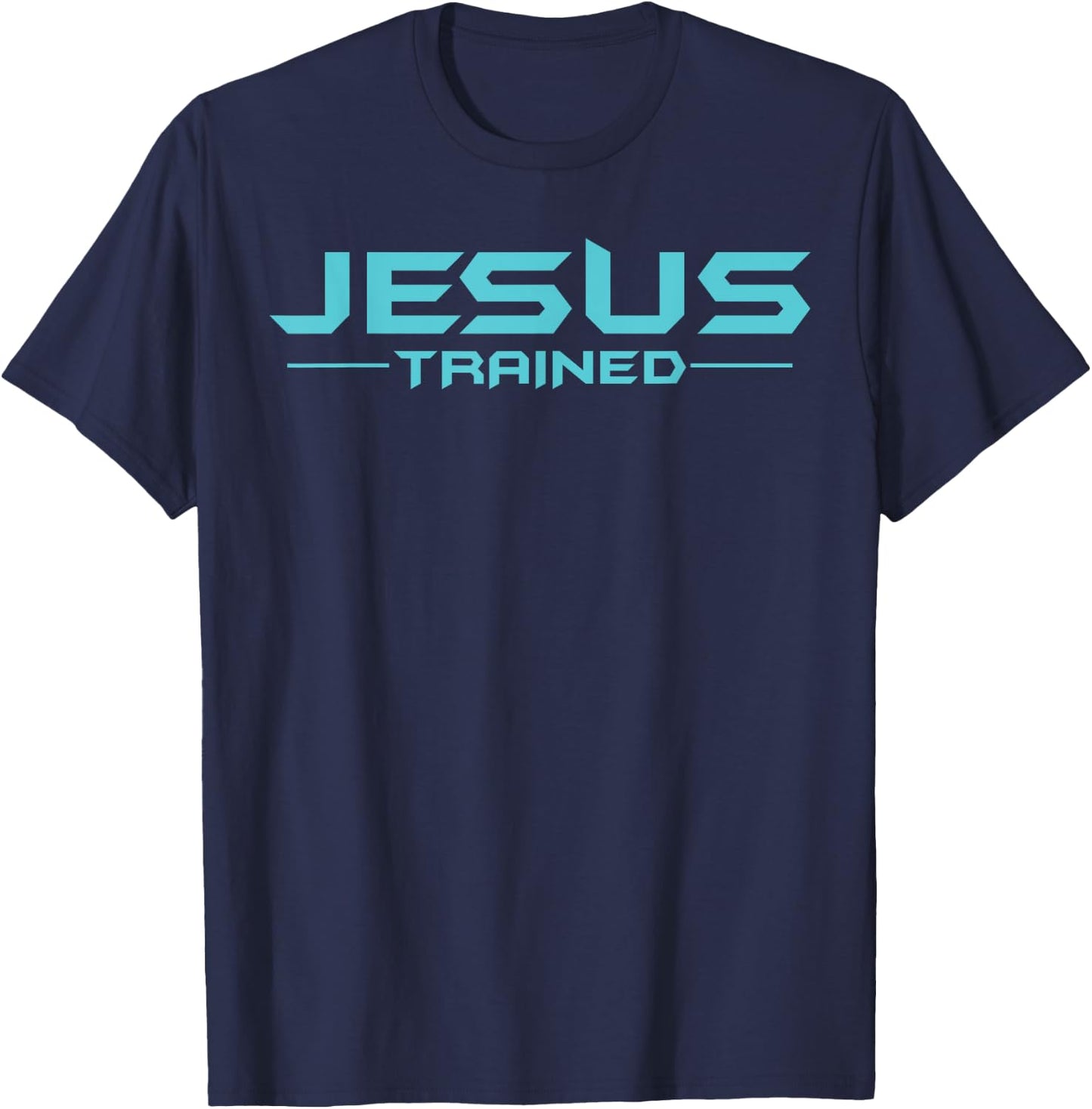 Jesus Trained Classic Wrestling Wrestler Wrestle, Christian2 T-Shirt - T-Shirt | Navy
