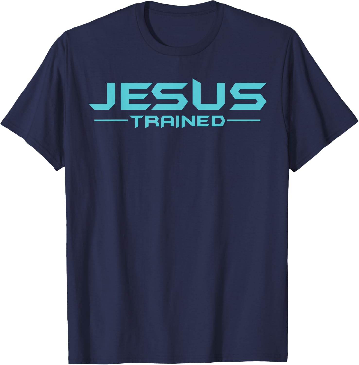 Jesus Trained Classic Wrestling Wrestler Wrestle, Christian2 T-Shirt - T-Shirt | Navy
