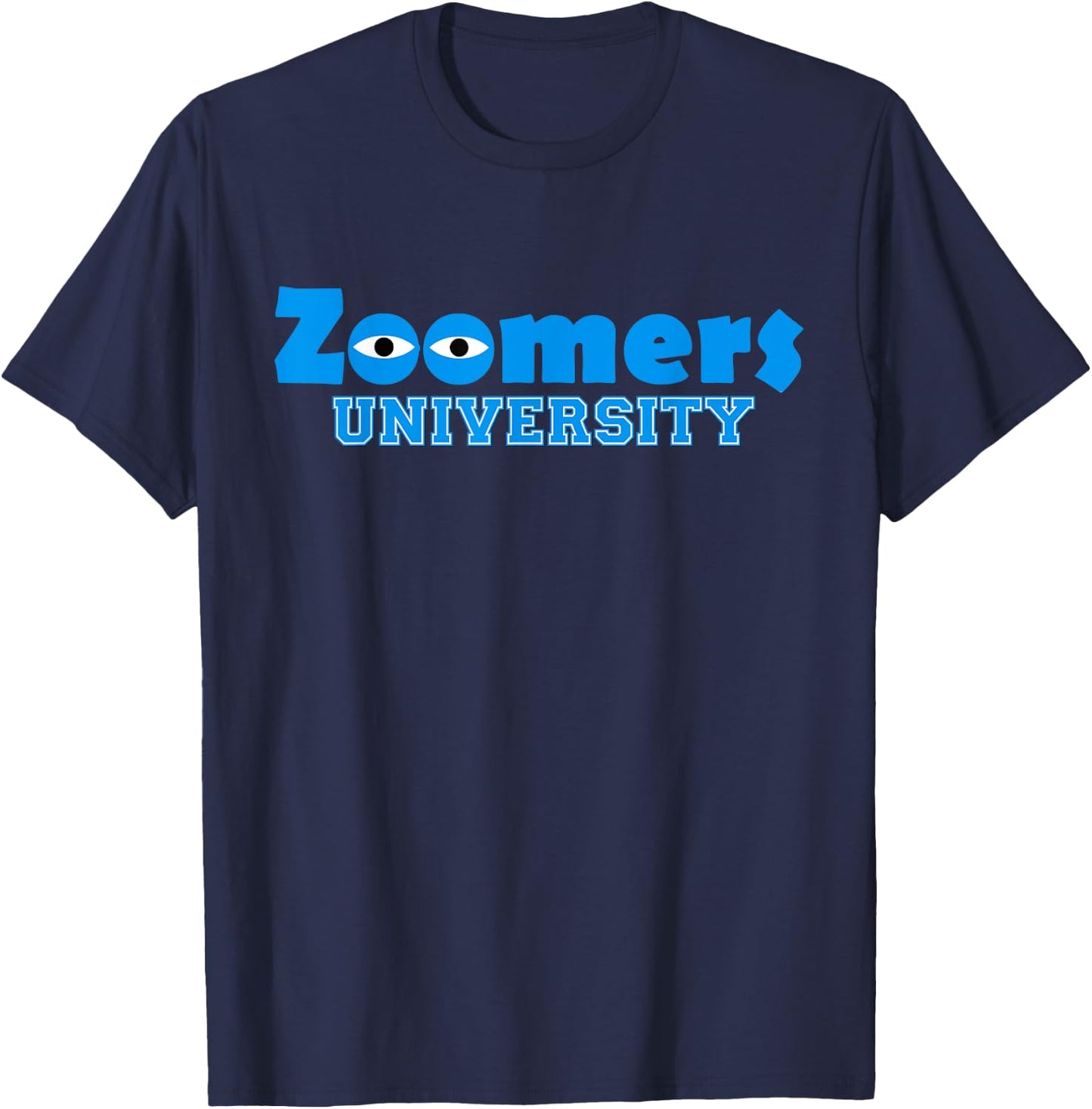 Zoomers University Remote Study at Home Z-gen T-Shirt - T-Shirt | Navy