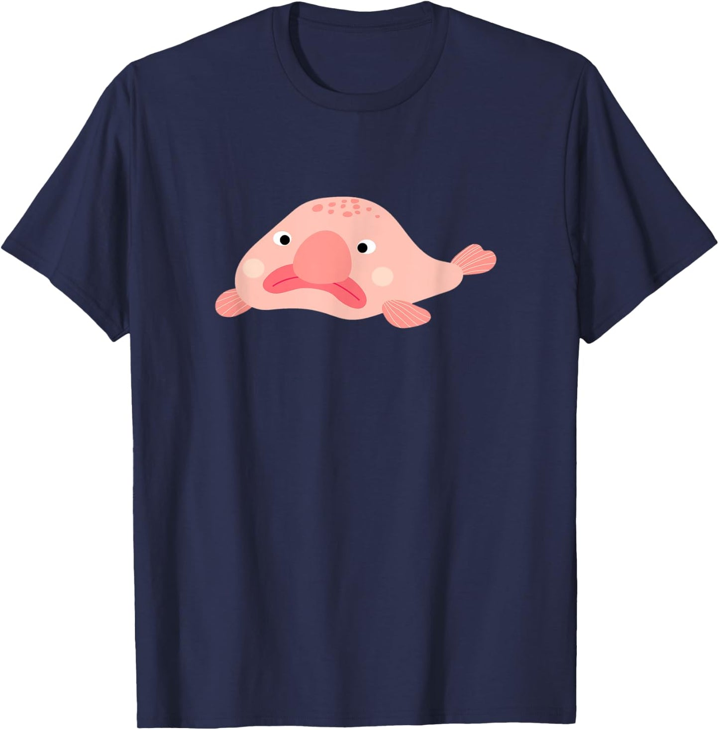 Funny Blobfish - Pink Blob Fish T-Shirt - T-Shirt | Navy