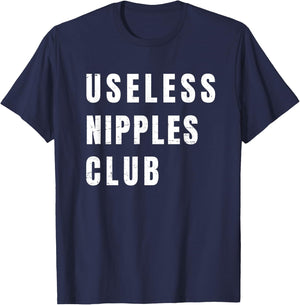 Funny Dad - Useless Nipples Club - Breastfeeding - Evolution T-Shirt - T-Shirt | Navy