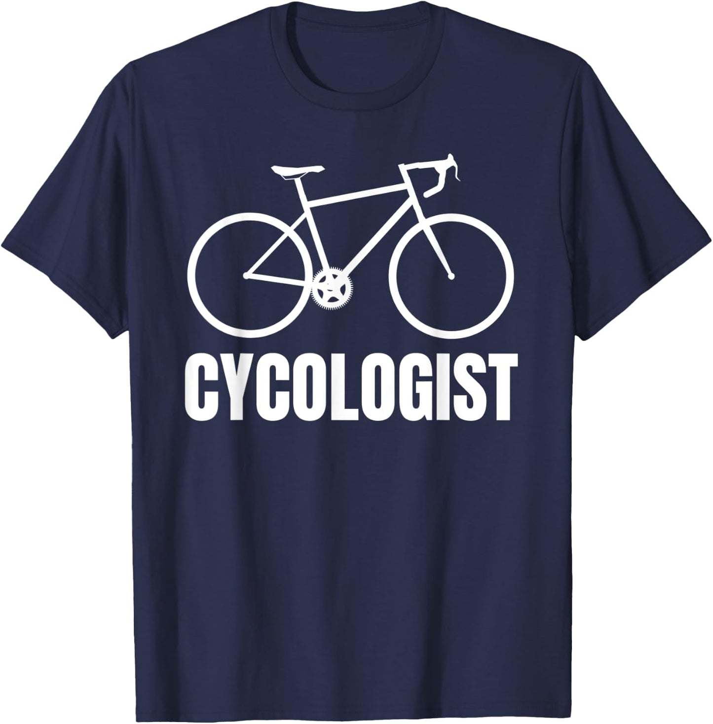 Cycologist Funny Bicycle Bike Gift Short Sleeve T-Shirt - T-Shirt | Navy