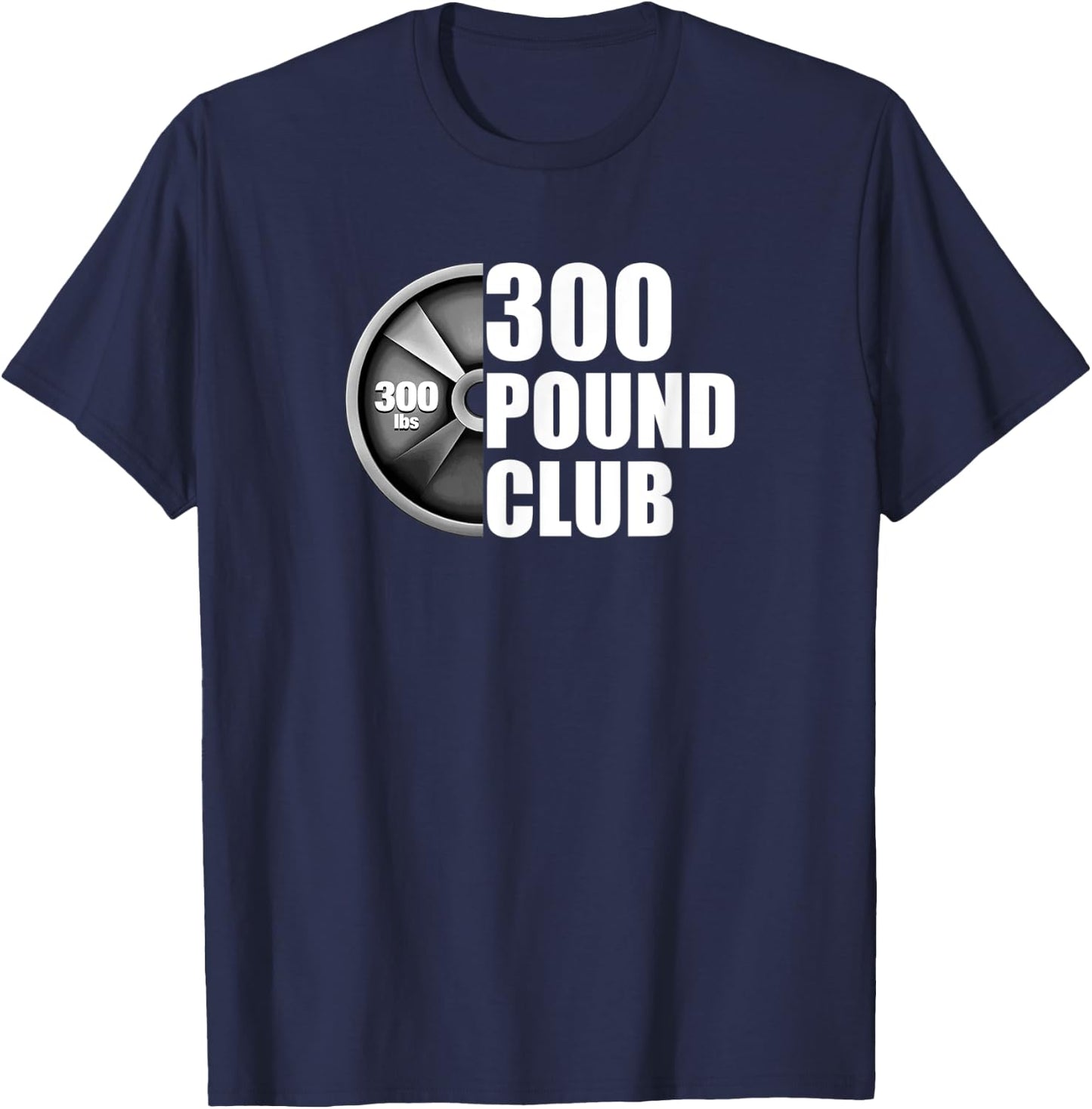 300 Pound Club Powerlifting T-Shirt - T-Shirt | Navy