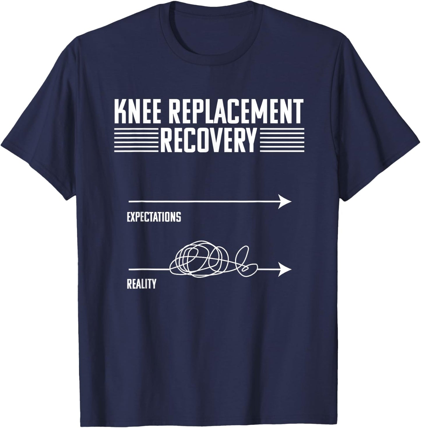 Knee Replacement Surgery Funny Joint Recovery Gag T-Shirt - T-Shirt | Navy