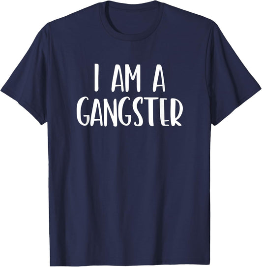 I Am A Gangster Halloween I'm Simple Costume Lazy T-Shirt - T-Shirt | Navy
