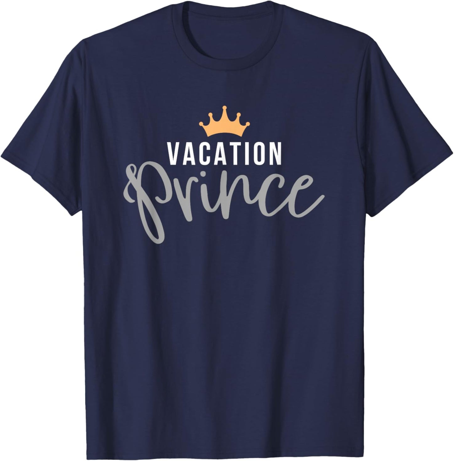 Vacation Prince in Gray with a Crown T-Shirt - T-Shirt | Navy