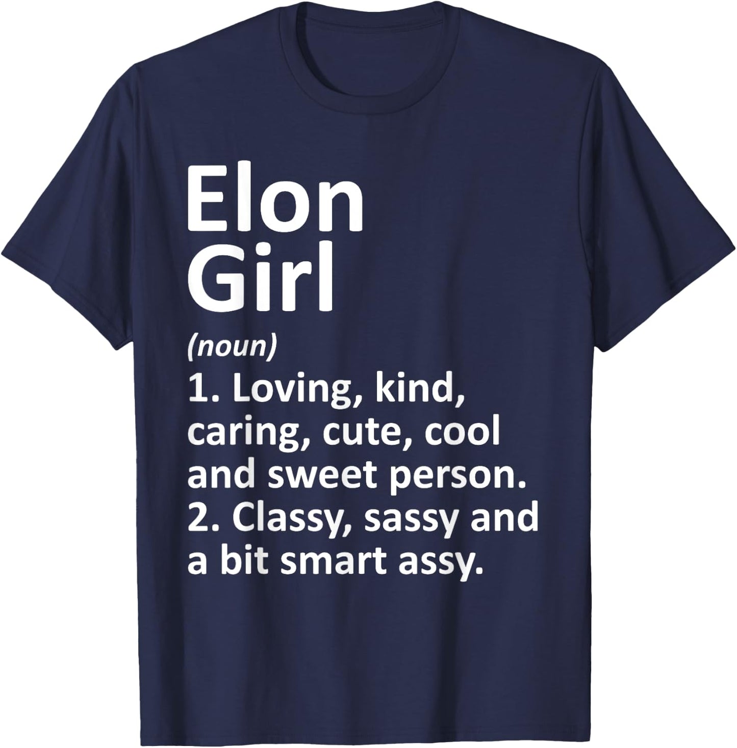 ELON GIRL NC NORTH CAROLINA Funny City Home Roots Gift T-Shirt - T-Shirt | Navy
