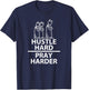Hustle Hard Pray Harder Islamic Muslim Praying Religion Gift T-Shirt - T-Shirt | Navy