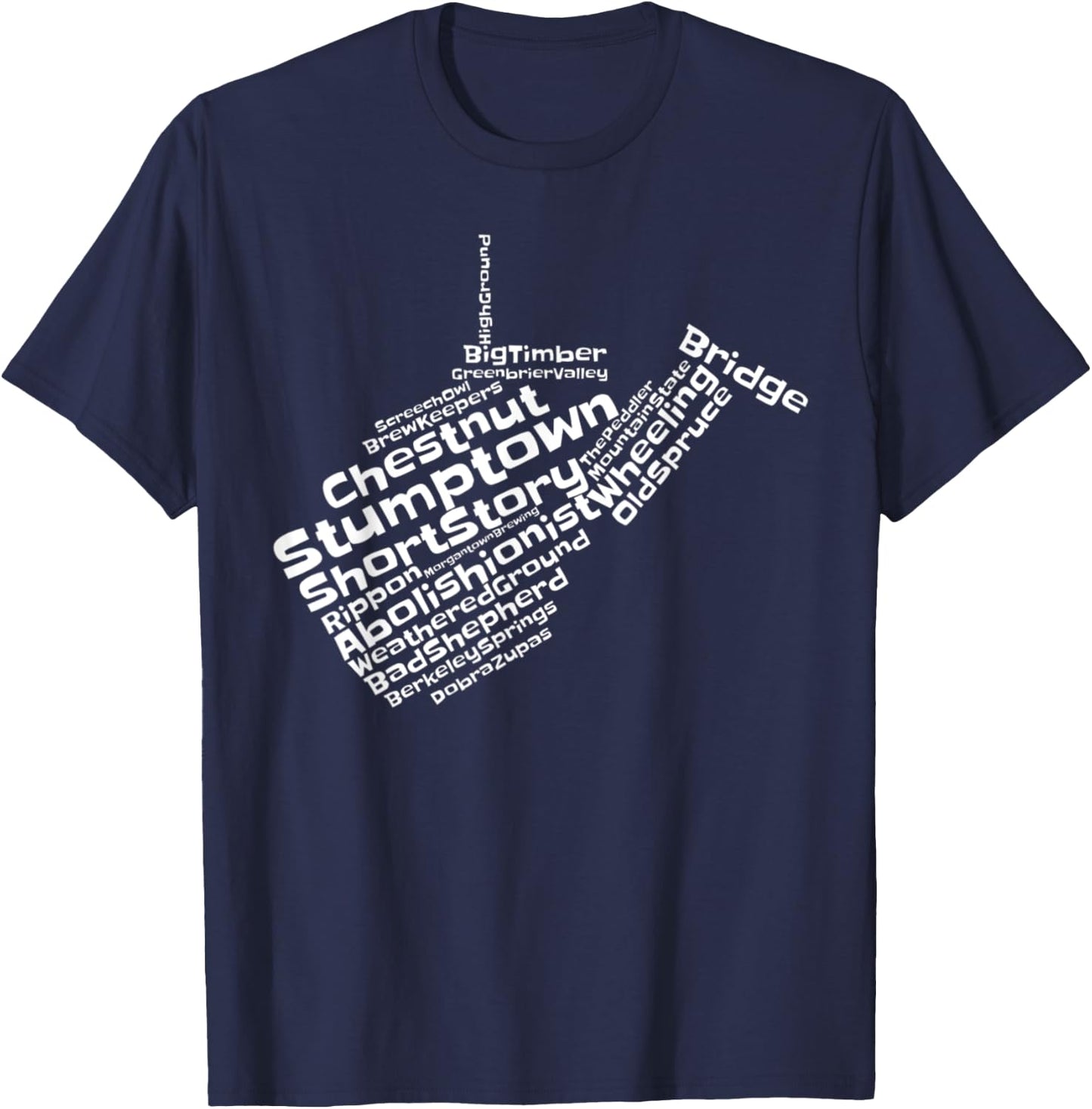 Drink Local West Virginia Breweries T-Shirt - T-Shirt | Navy