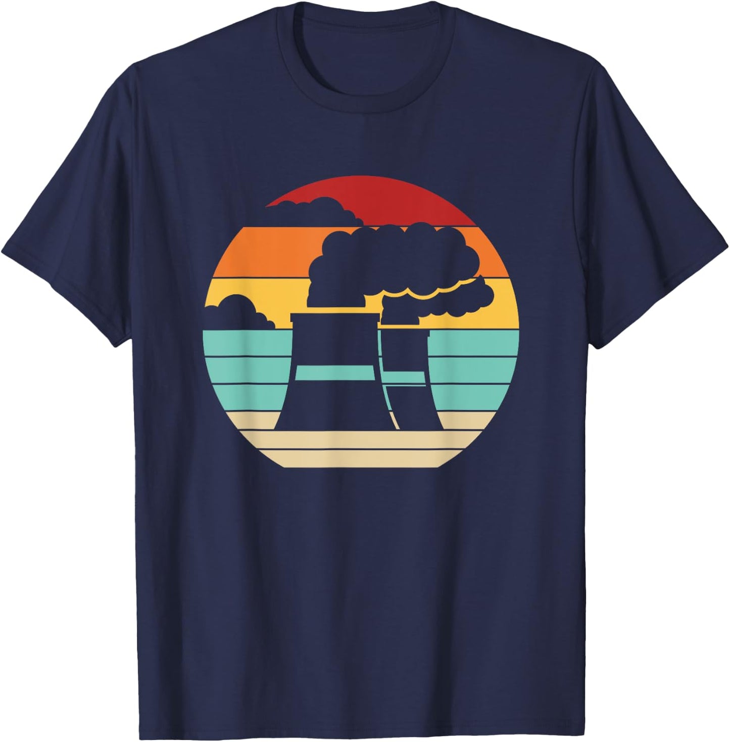 Retro Nuclear Power Plant Energy Uranium Nuclear Engineer T-Shirt - T-Shirt | Navy
