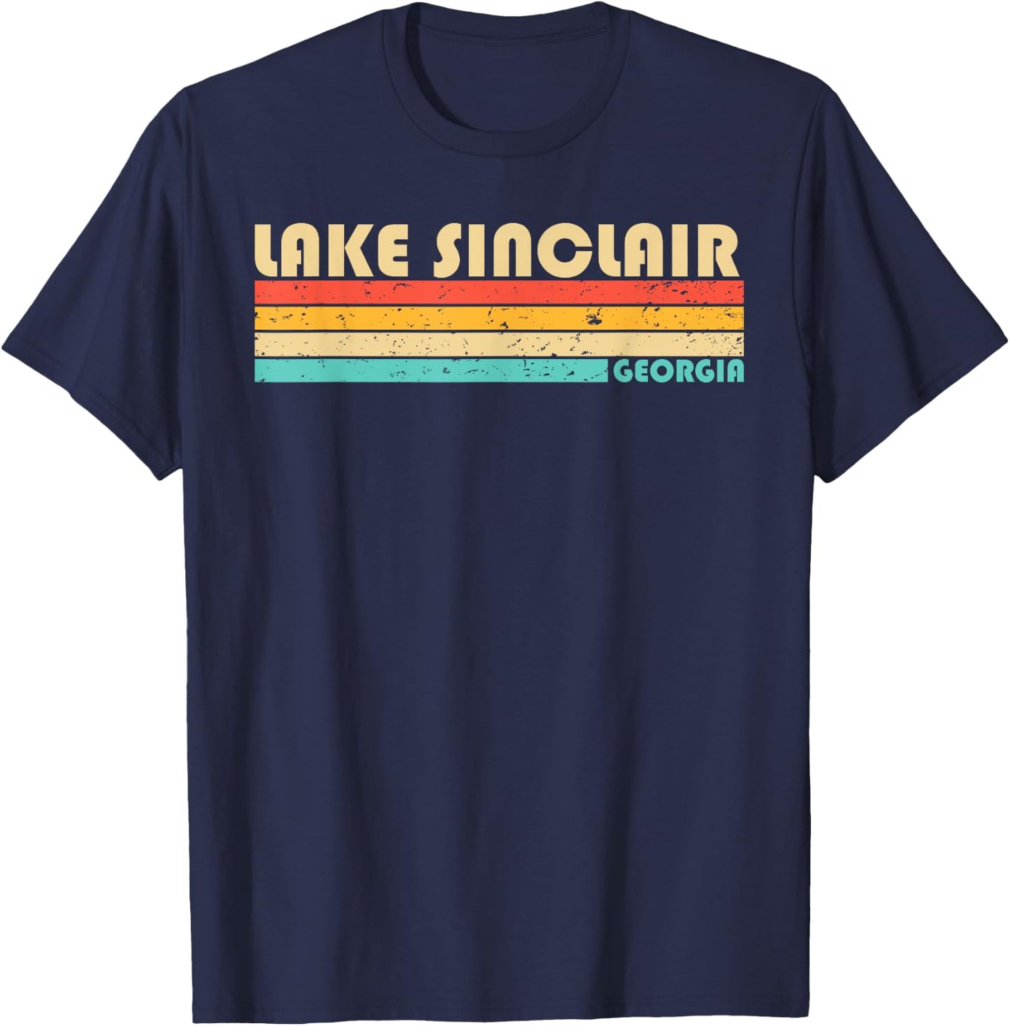 LAKE SINCLAIR GEORGIA Funny Fishing Camping Summer T-Shirt - T-Shirt | Navy