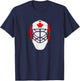 Men Novelty Ice Hockey Goalie Mask Canada Flag Style T-Shirt - T-Shirt | Navy