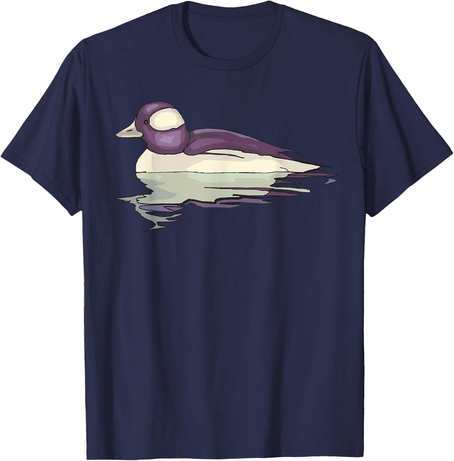 Bufflehead Duck Art Illustration T-Shirt - T-Shirt | Navy