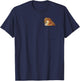 Mommottix Cheems , Women's Black Dog Meme , Small, Short Sleeve, , Classic Fit, Cotton 65% Polyester 35% T-Shirt - T-Shirt | Navy
