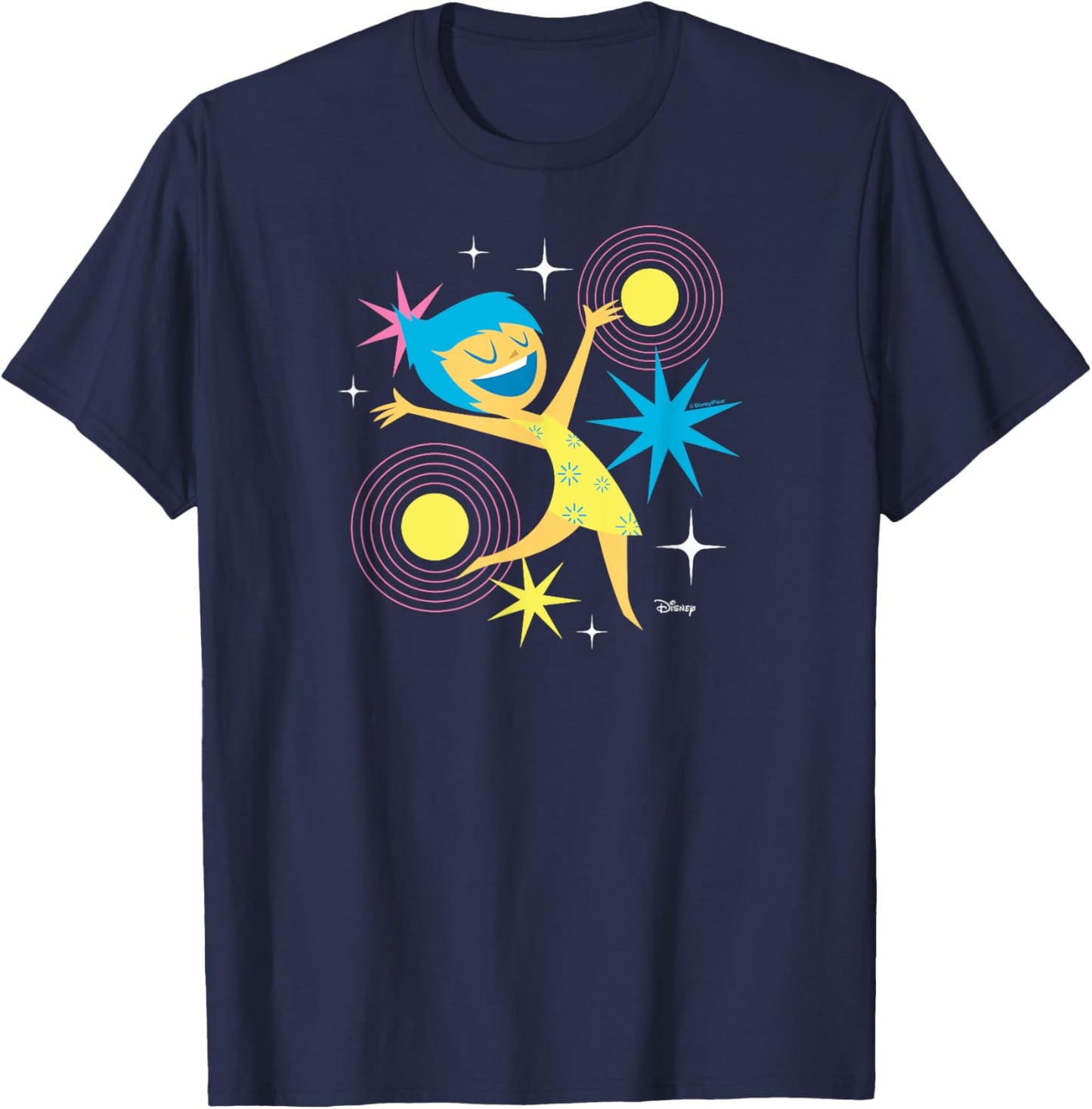 Inside Out 2 - Joy Emotion Character T-Shirt - T-Shirt | Navy