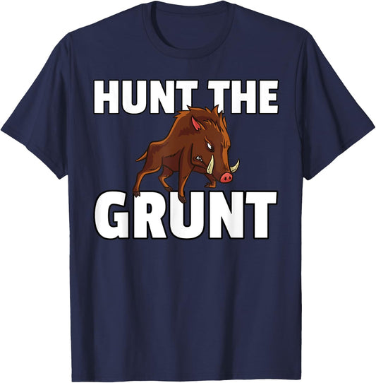 Hog Hunting Gift Boar Hunter T-Shirt - T-Shirt | Navy