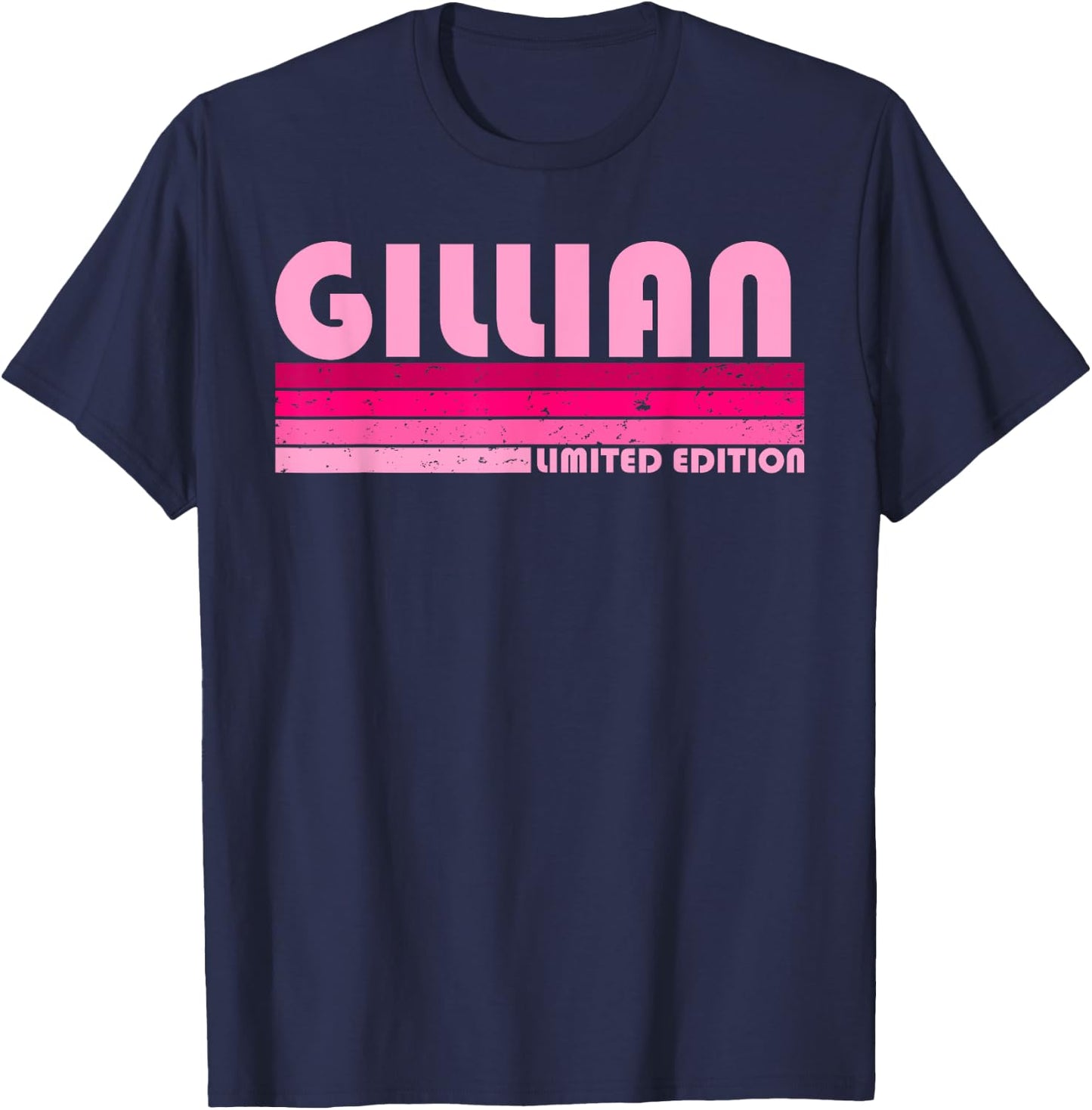 GILLIAN Name Personalized Retro Vintage 80s 90s Birthday T-Shirt - T-Shirt | Navy