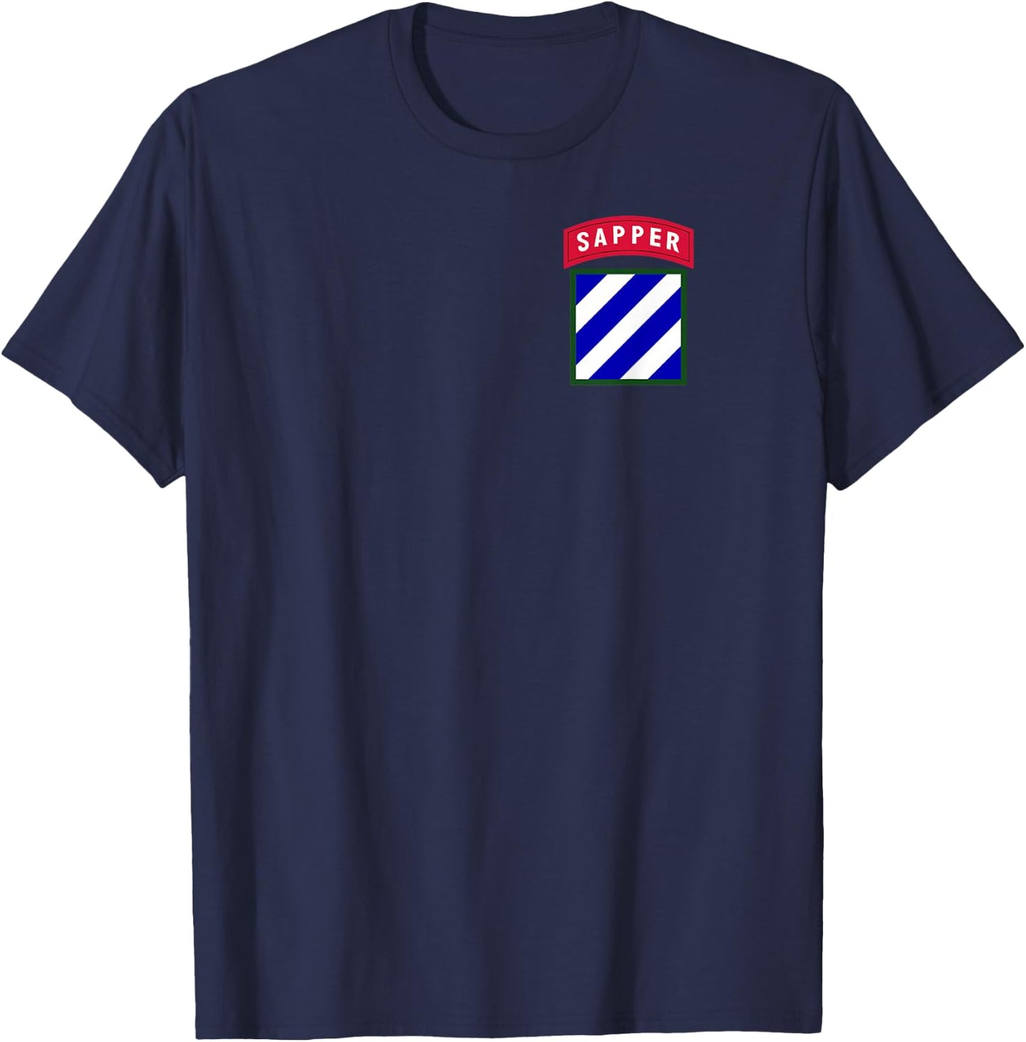 3rd Infantry Division (ID) Patch with Sapper Tab T-Shirt - T-Shirt | Navy