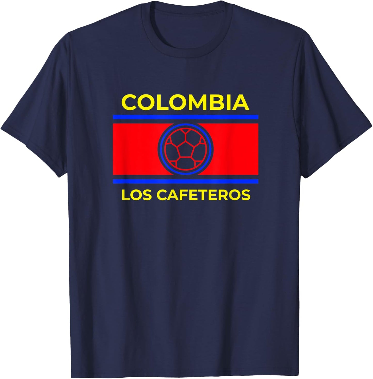 Colombia Soccer Futbol Jersey Shirt Los Cafeteros T-Shirt - T-Shirt | Navy