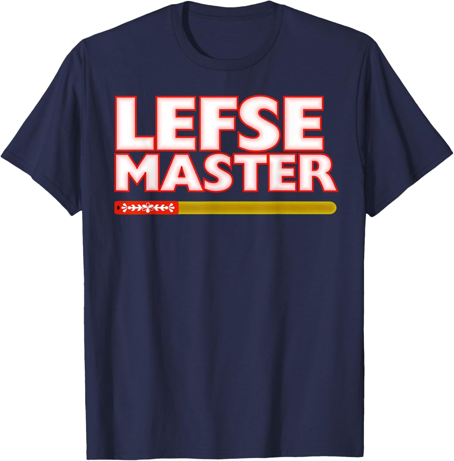Lefse Master Roll Flip Cook Scandinavian Food T-Shirt - T-Shirt | Navy