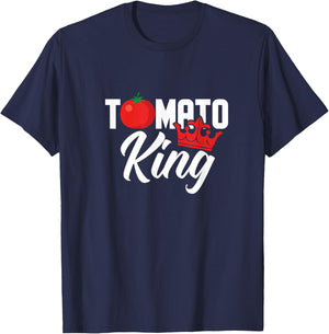 Tomato King Funny Vegan Tomatoes Lover T-Shirt - T-Shirt | Navy