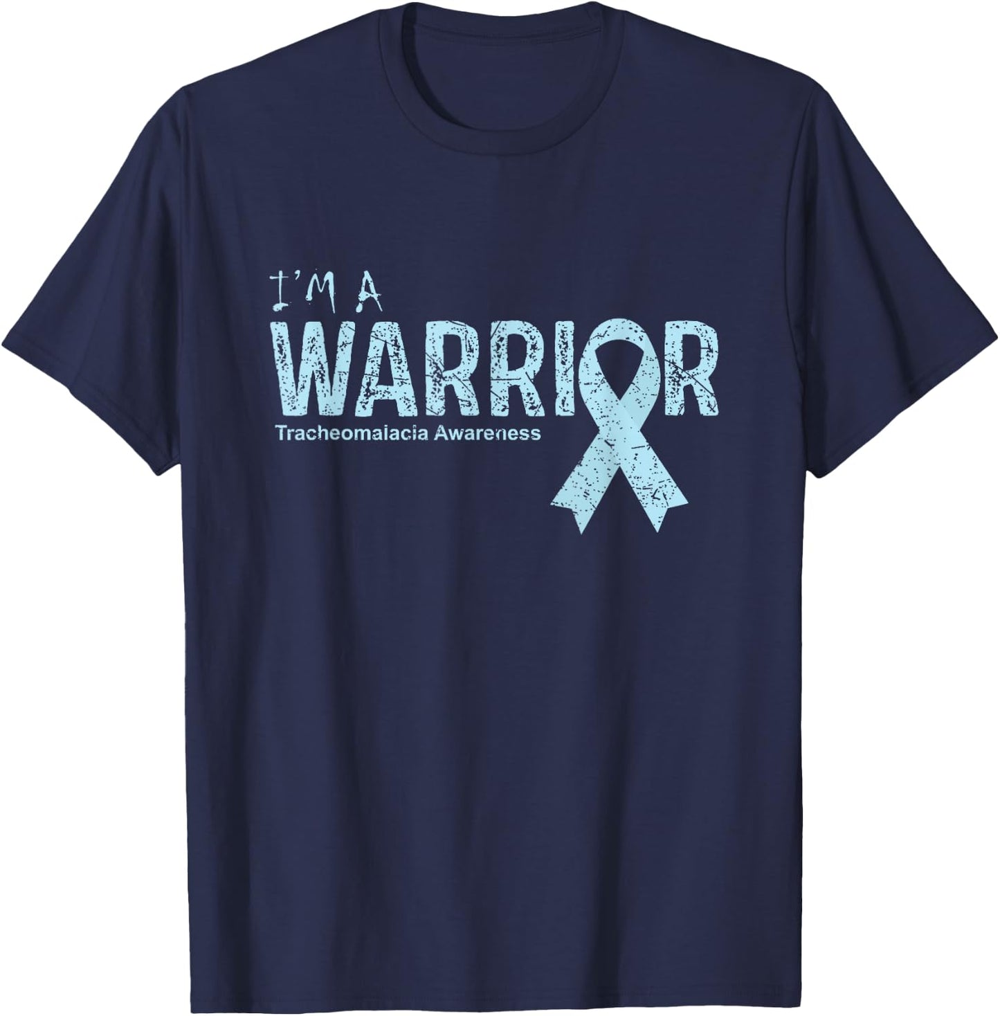 Tracheomalacia Awareness Warrior T-Shirt - T-Shirt | Navy