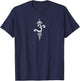 Om Mantra Yoga Symbol with Lotus Flower and Unalome Ornament T-Shirt - T-Shirt | Navy