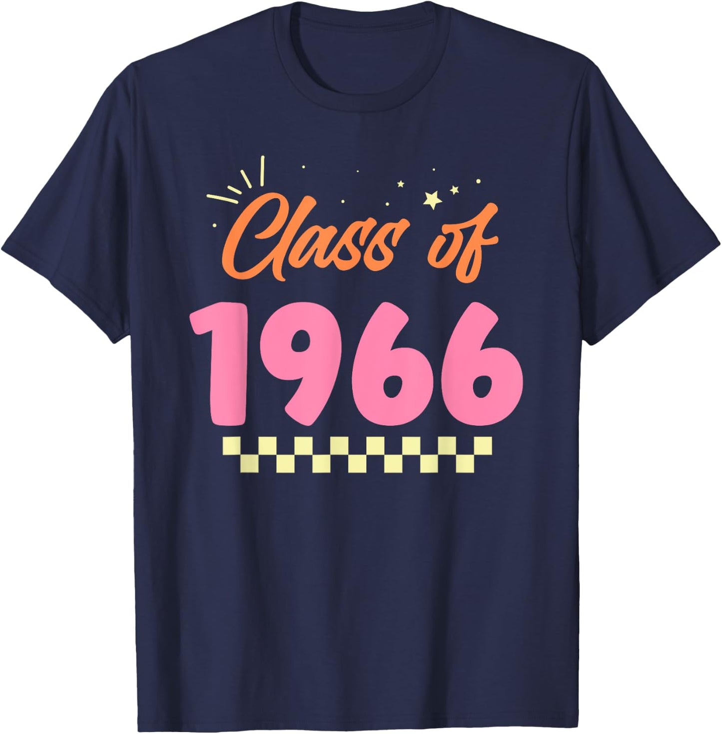 Class Of 1966 School Graduation Meetup Reunion T-Shirt - T-Shirt | Navy