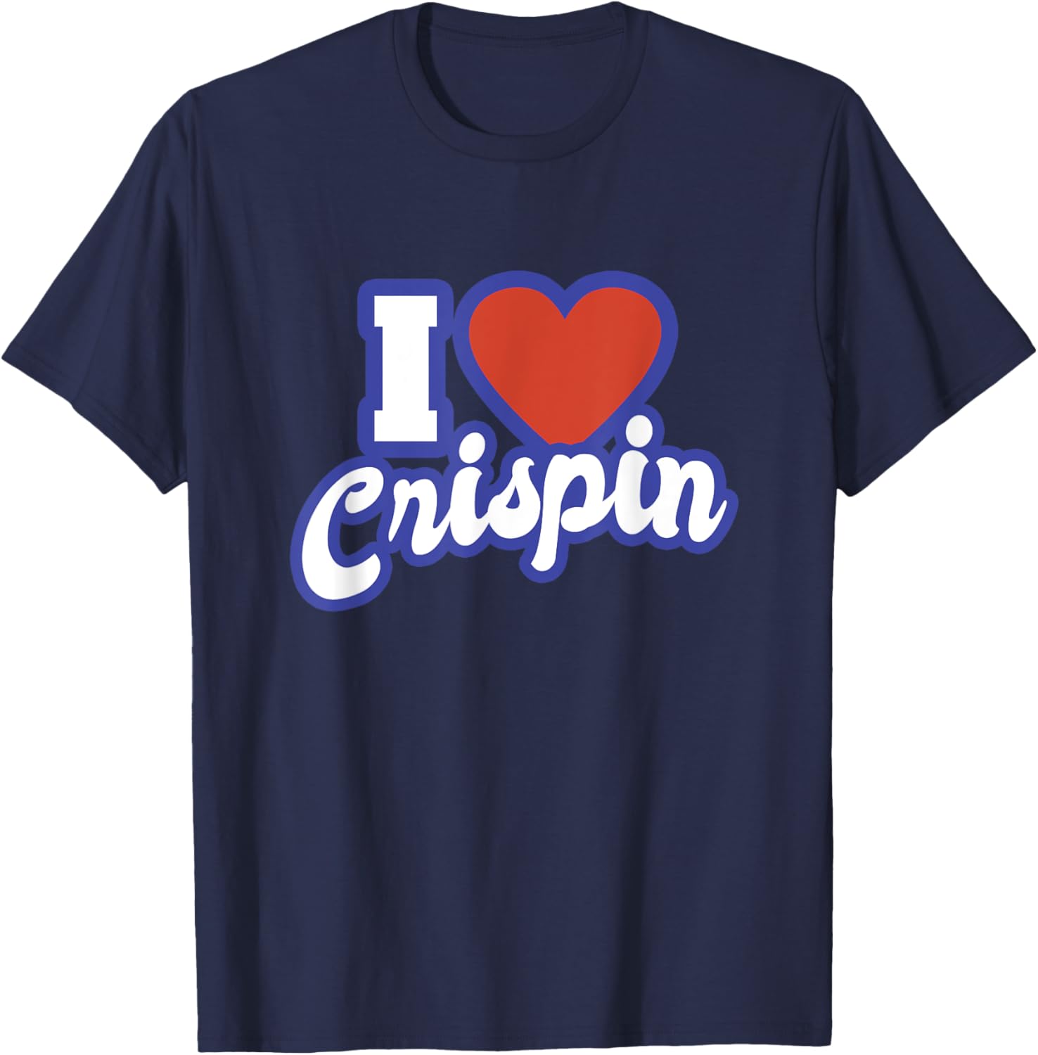 I Love Crispin T-Shirt - T-Shirt | Navy