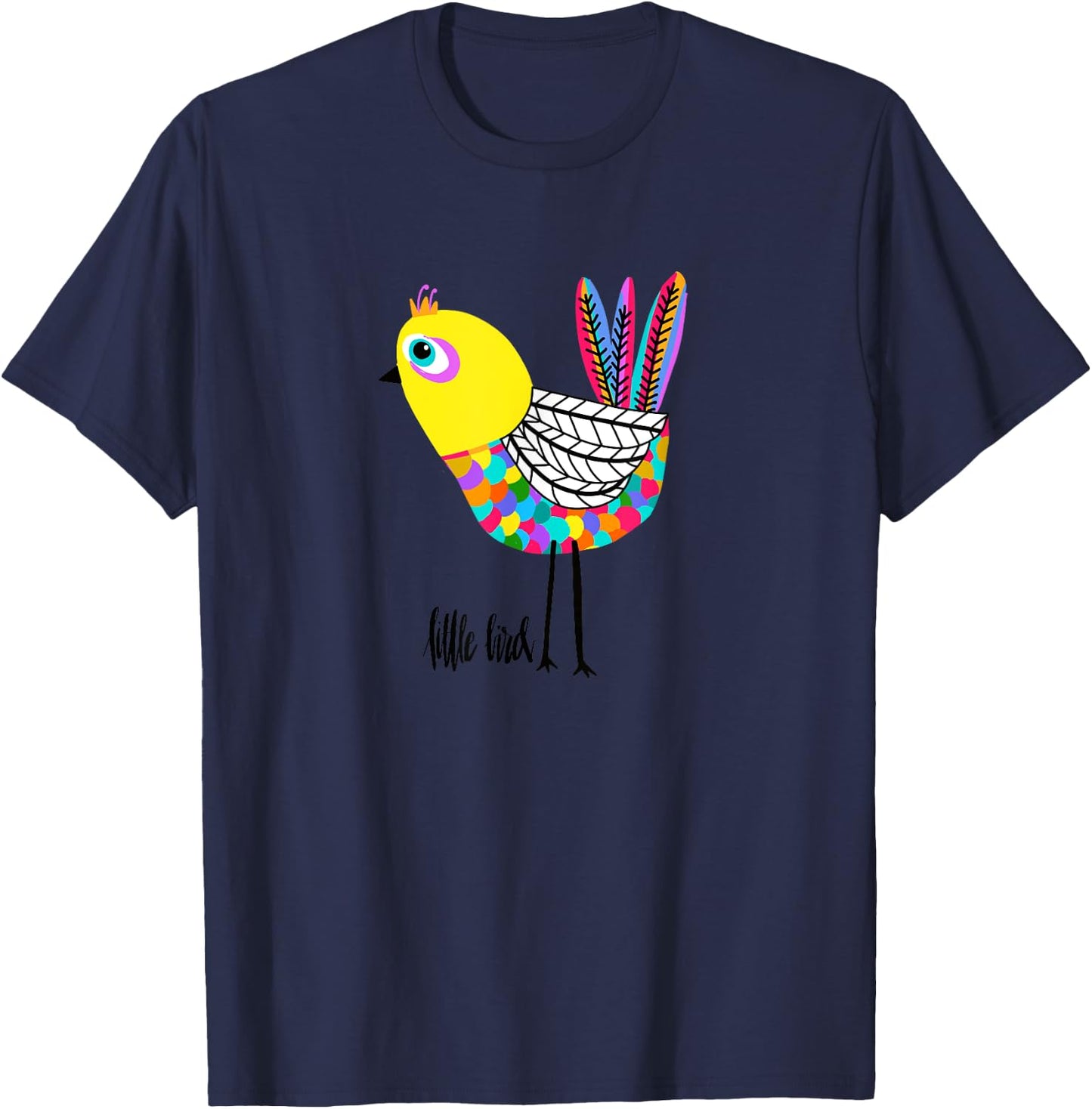 Women and Girls Bird Design is Fun and Cheery Gift Bird Love T-Shirt - T-Shirt | Navy