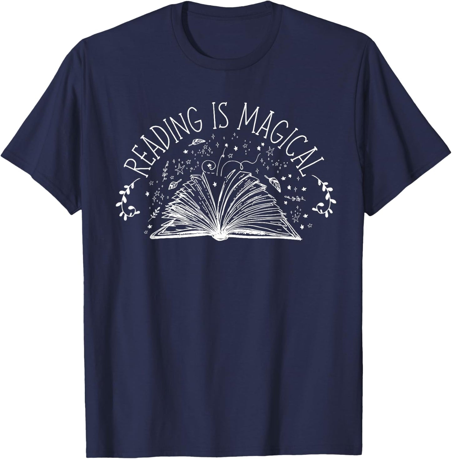 Book Reading Reading Is Magical T-Shirt - T-Shirt | Navy